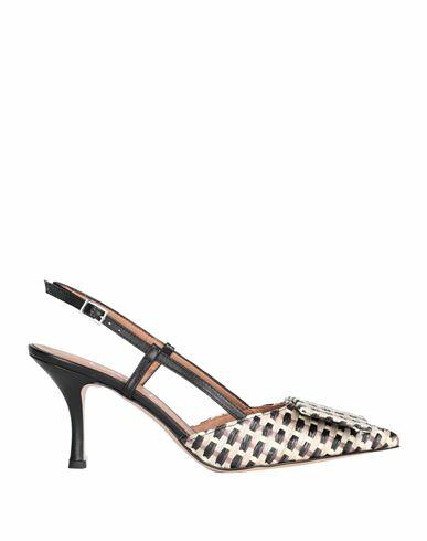 Ovye' By Cristina Lucchi Woman Pumps Black Natural raffia Cover