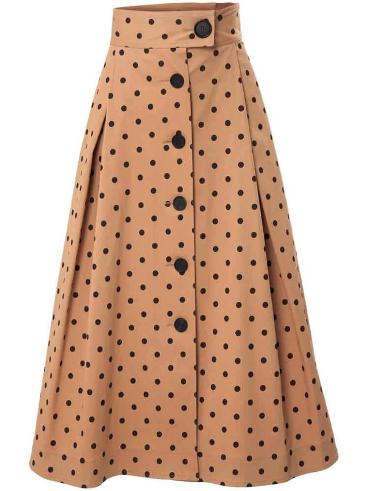 Carolina Herrera polka dot A-line skirt - Brown Cover