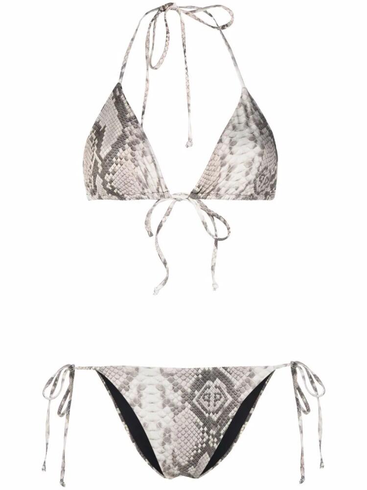 Philipp Plein python-print bikini - Neutrals Cover