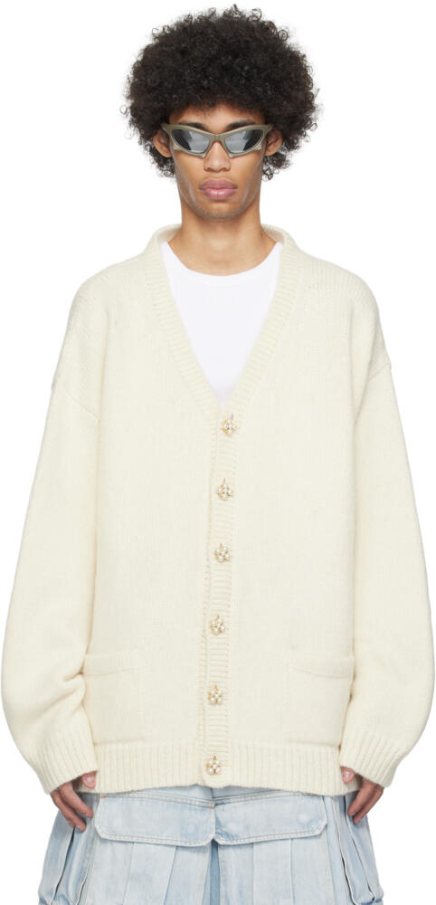 VETEMENTS Off-White Fancy Button Cardigan Cover