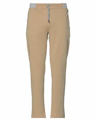 At. p.co Man Pants Beige Polyester, Viscose, Elastane Cover