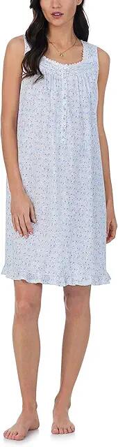 Eileen West Short Sleeveless Nightgown (White Multi) Women's Pajama Cover