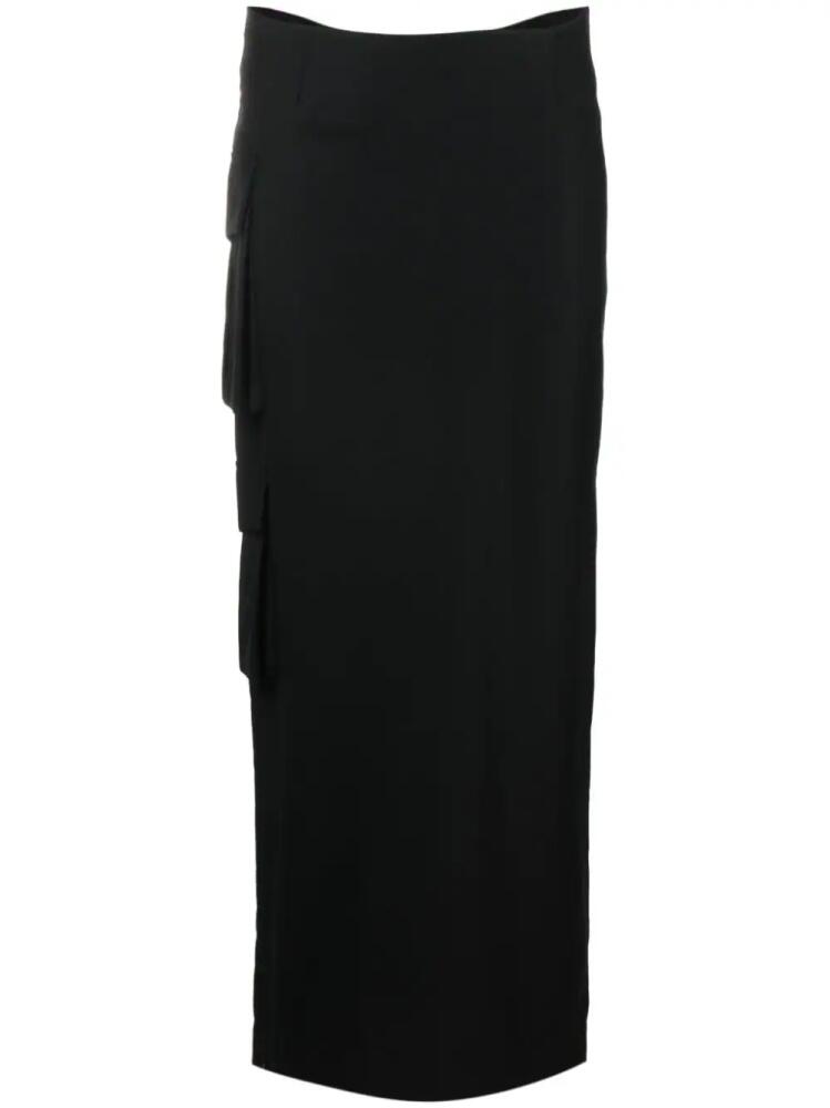 Aya Muse Stok cargo-pocket maxi skirt - Black Cover