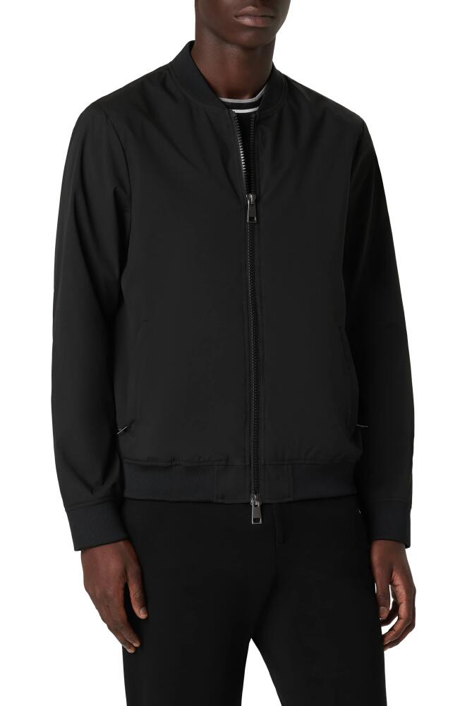 Bugatchi Water Repellent Bomber Jacket in Black Cover