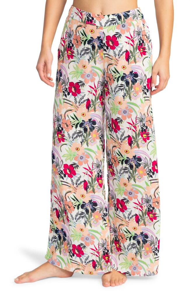 Roxy Midnight New Avenue Print Wide Leg Pants in Ash Rose Wallflower Cover