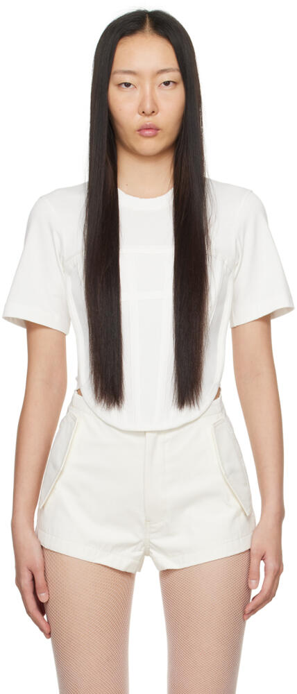 Dion Lee White Corset T-Shirt Cover