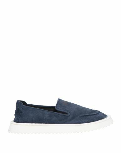 Bruno Bordese Man Loafers Navy blue Leather Cover