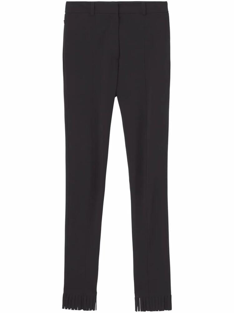 Burberry high-waisted fringed-edge leggings - Black Cover