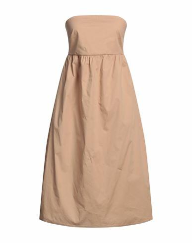 Sfizio Woman Mini dress Camel Cotton, Elastane Cover