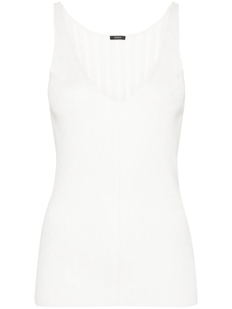 JOSEPH ribbed tank top - White Cover