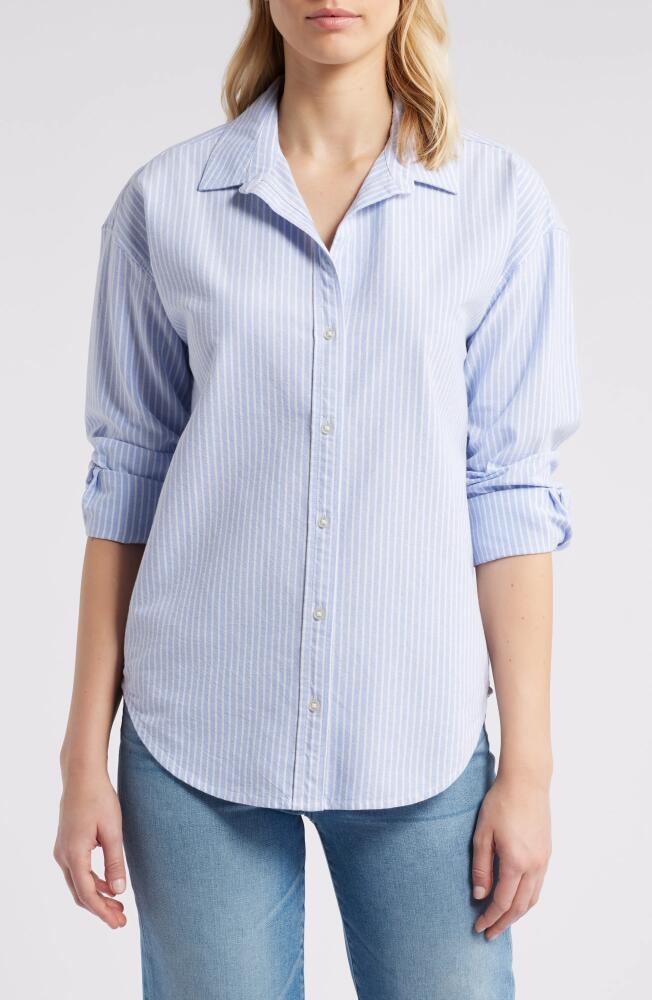 beachlunchlounge Stripe Oversize Shirt in Russian Blue Cover