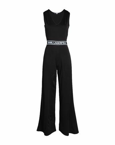 Karl Lagerfeld Woman Jumpsuit Black Viscose, Elastane Cover