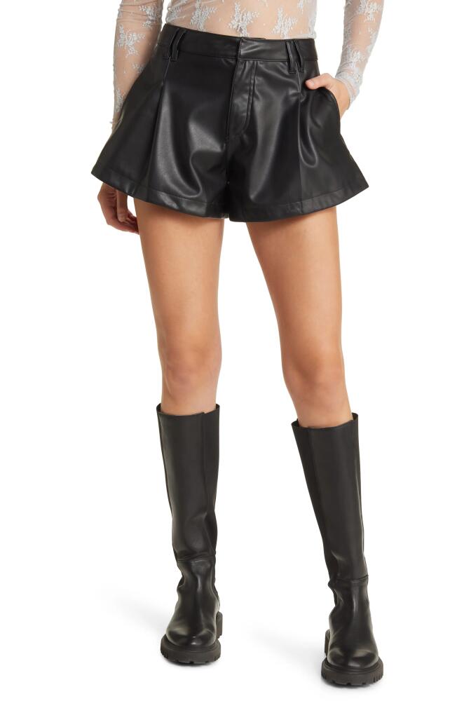 Free People Free Reign Faux Leather Shorts in Black 2 Cover