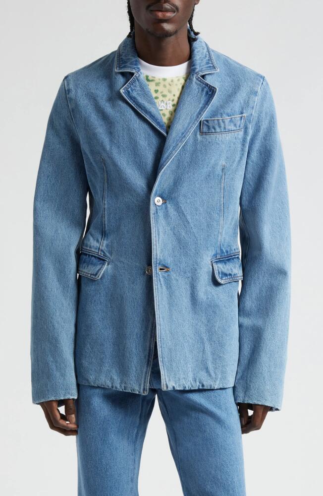 Wales Bonner Eternity Denim Blazer in Light Blue Cover