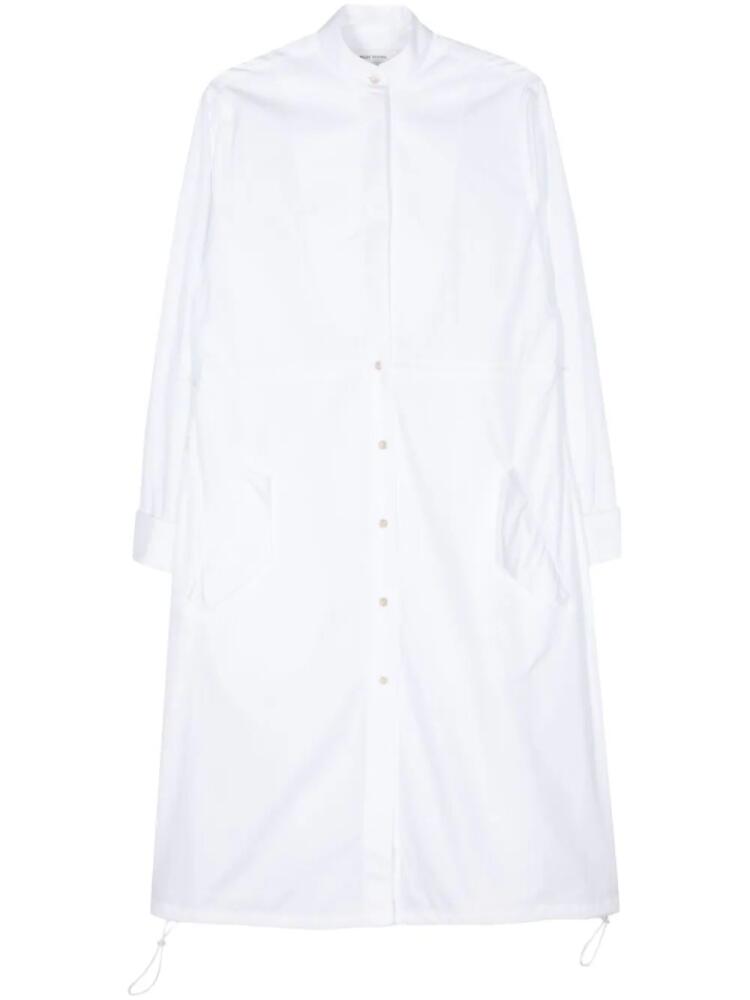 Wales Bonner contrast poplin midi dress - White Cover