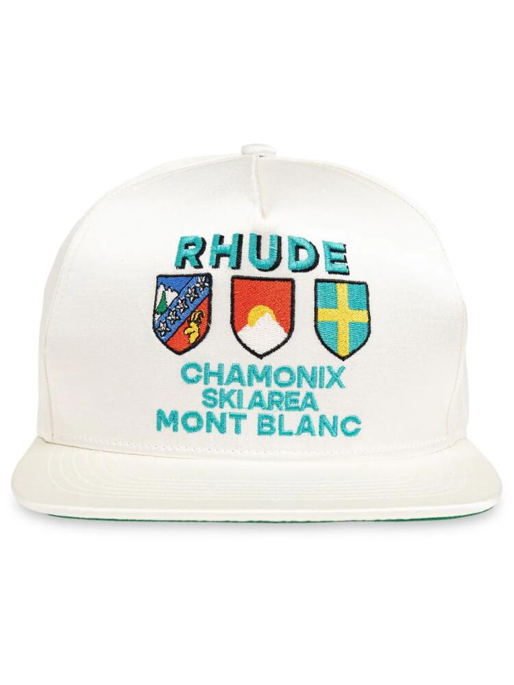 RHUDE embroidered-logo cap - White Cover