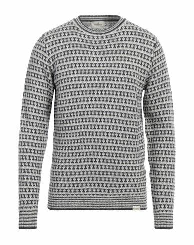 Brooksfield Man Sweater Steel grey Virgin Wool, Polyamide Cover