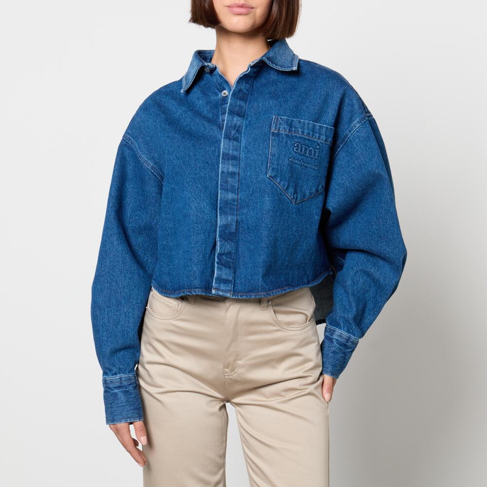 AMI Cropped Denim Shirt Cover