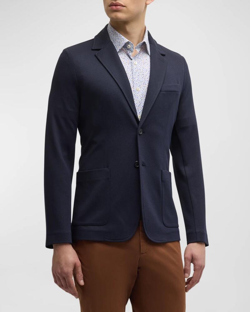 Bugatchi Men's 2-Button Twill Blazer Cover