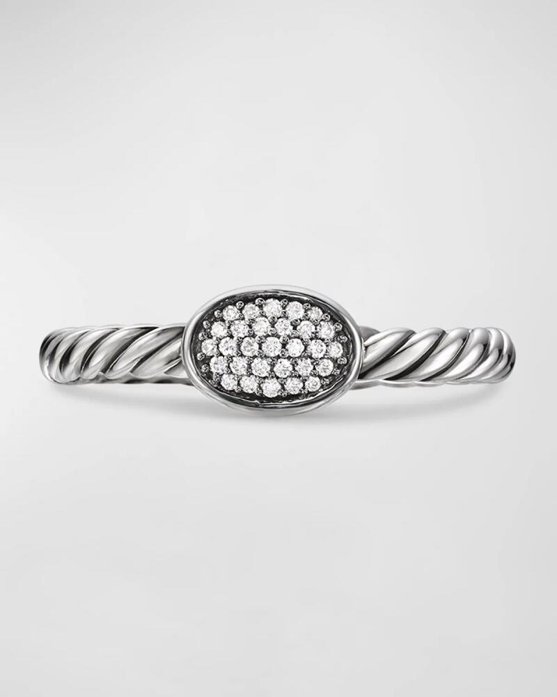 David Yurman Cable Collectibles Oval Ring with Diamonds Cover