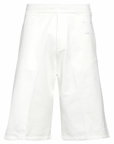 Oamc Man Shorts & Bermuda Shorts White Cotton, Elastane Cover