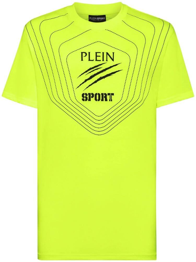 Plein Sport logo-print cotton T-shirt - Yellow Cover