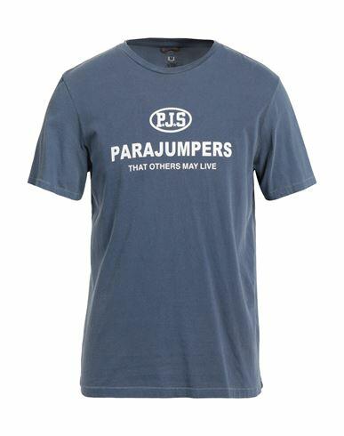 Parajumpers Man T-shirt Slate blue Cotton Cover