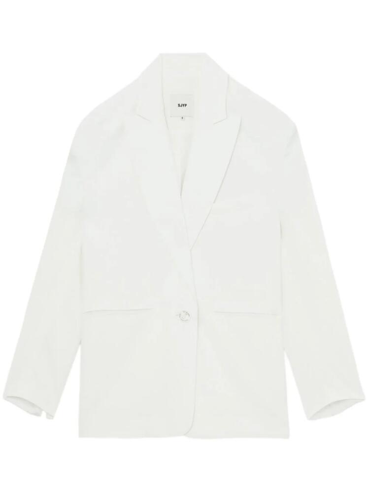 SJYP peak-lapels single-breasted blazer - White Cover