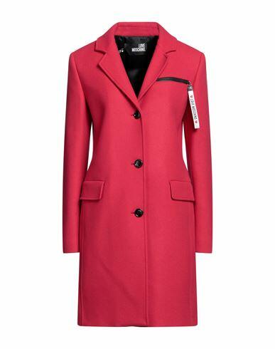 Love Moschino Woman Coat Fuchsia Virgin Wool, Polyamide Cover