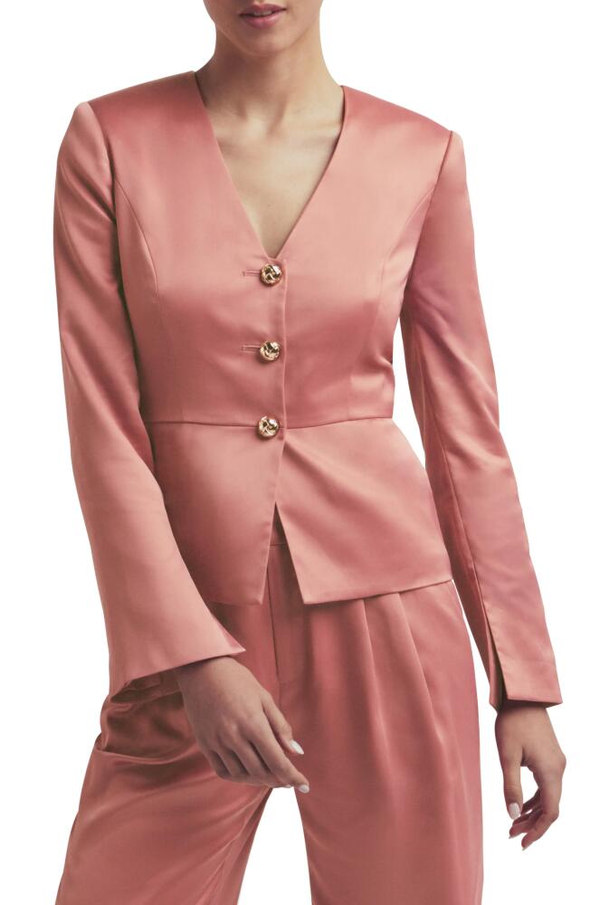 Favorite Daughter The Classy Satin Top in Dusty Rose Cover