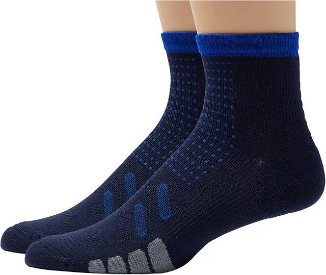 Eurosock Bike Quarter Compression 2-Pack (Navy) Crew Cut Socks Shoes Cover