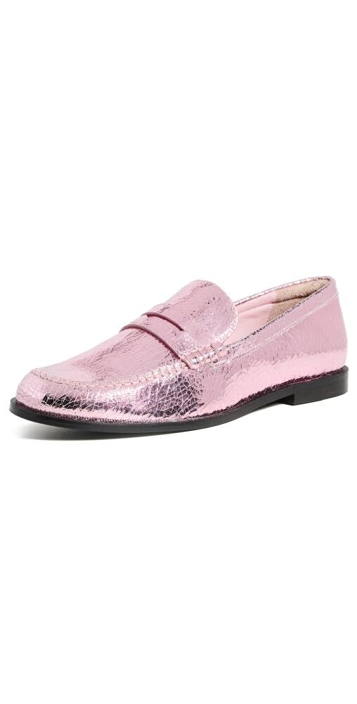 Free People Blanket Stitch Loafers Pink Cover