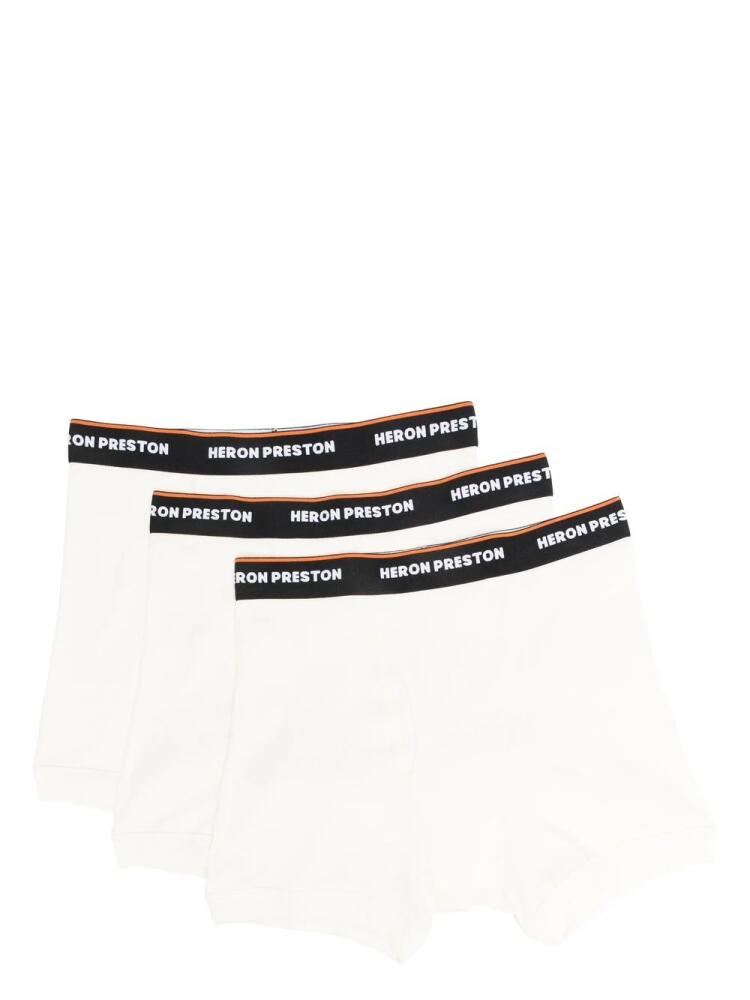 Heron Preston logo-tape detail boxers - White Cover