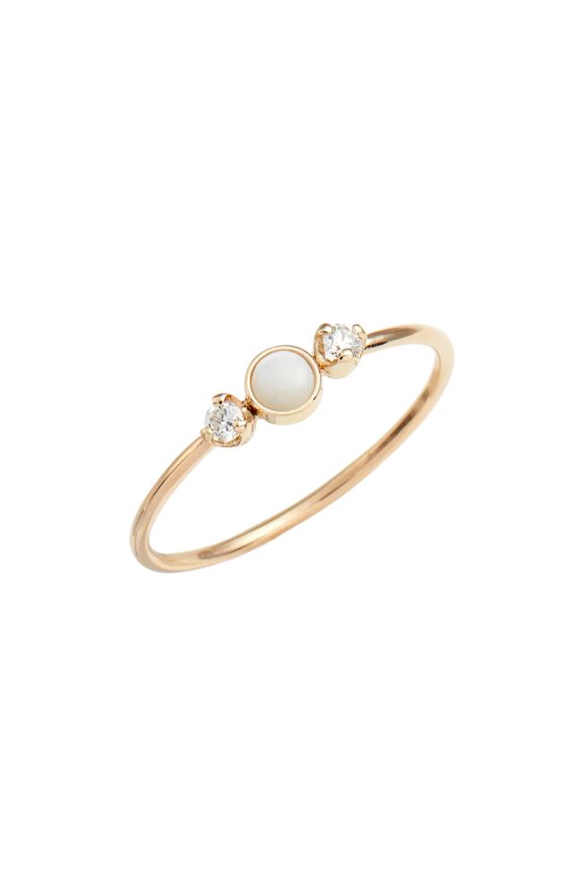 Zoë Chicco Diamond & Opal Cluster Ring in Yellow Gold Cover