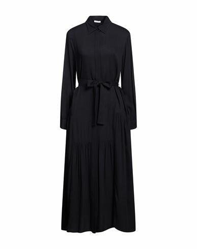 Peserico Easy Woman Maxi dress Midnight blue Viscose, Virgin Wool Cover