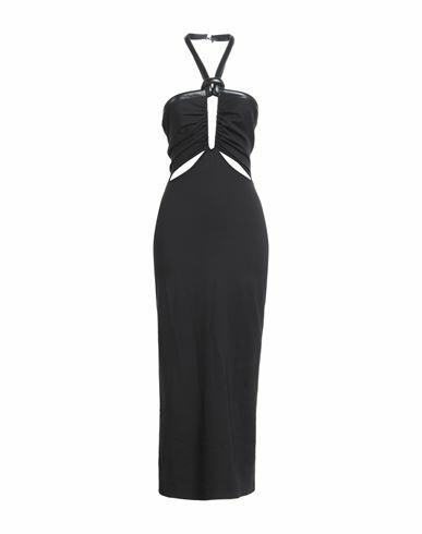 David Koma Woman Maxi dress Black Viscose, Polyamide, Elastane Cover