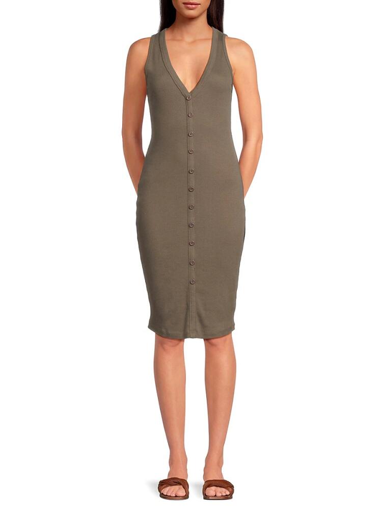 James Perse Women's Ribbed Sweater Dress - Burro Cover