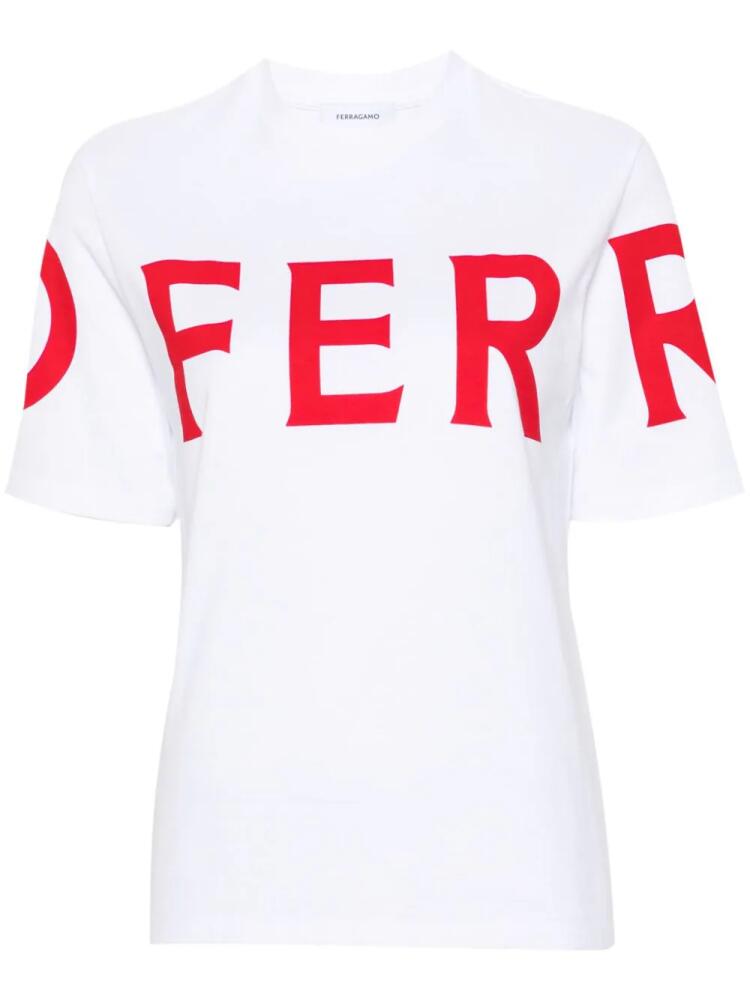 Ferragamo logo-print cotton T-shirt - White Cover