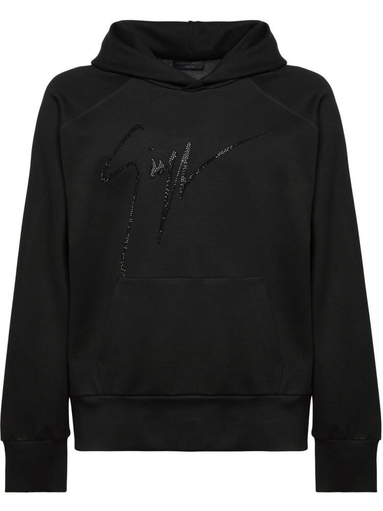 Giuseppe Zanotti crystal-embellished logo hoodie - Black Cover