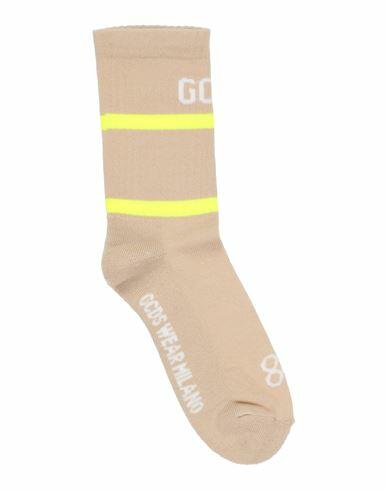 Gcds Woman Socks & Hosiery Beige Cotton, Polyamide, Elastane Cover