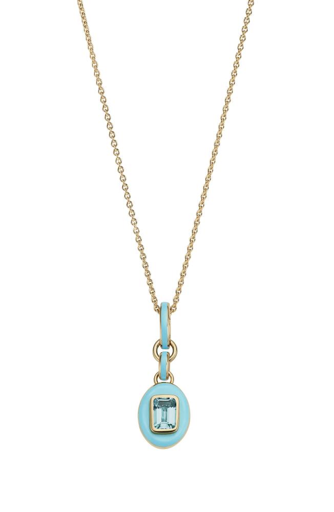 Cast The Stone Charm Necklace in Aquamarine Cover