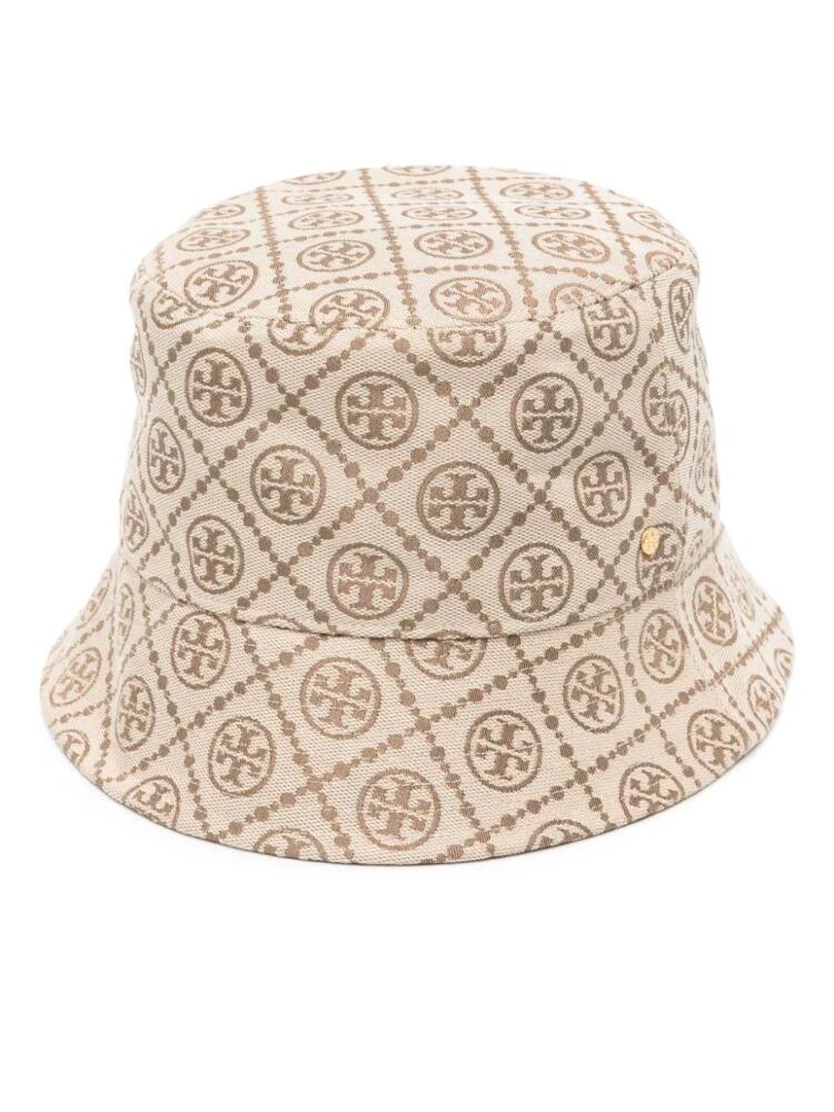 Tory Burch logo-jacquard bucket hat - Neutrals Cover