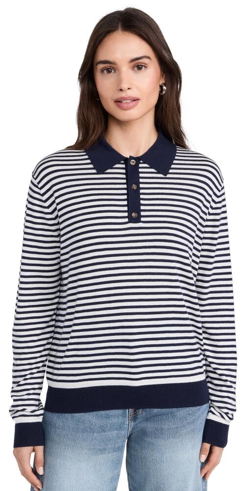 La Ligne Stripe Classic Sweater Polo Cream/Navy Cover