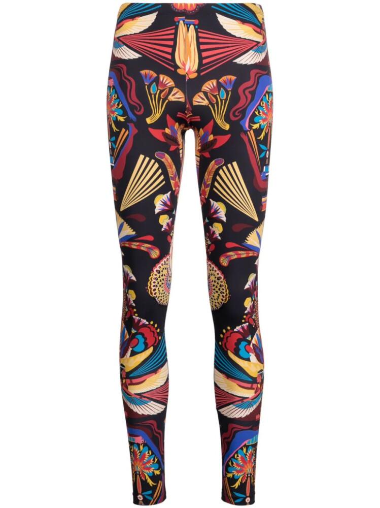 La DoubleJ Nephthys-print long leggings - Black Cover