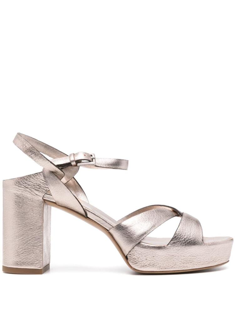 Del Carlo Madrid 80mm leather sandals - Neutrals Cover