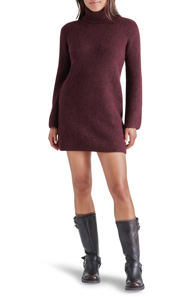 Steve Madden Abbie Long Sleeve Sweater Minidress in Fig Cover