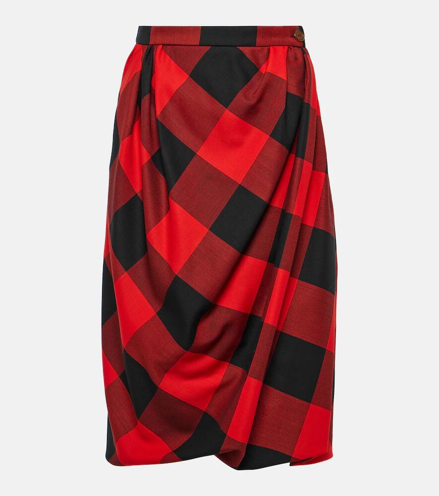 Vivienne Westwood Drunken Drape virgin wool midi skirt Cover