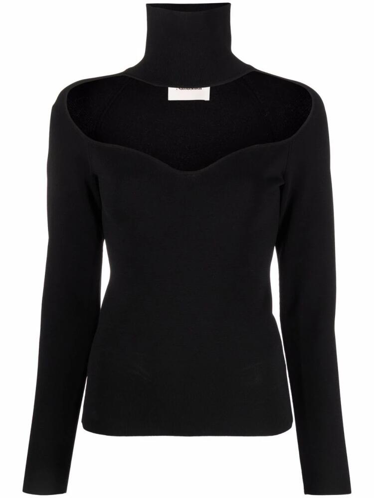 Nanushka high-neck cut-out top - Black Cover