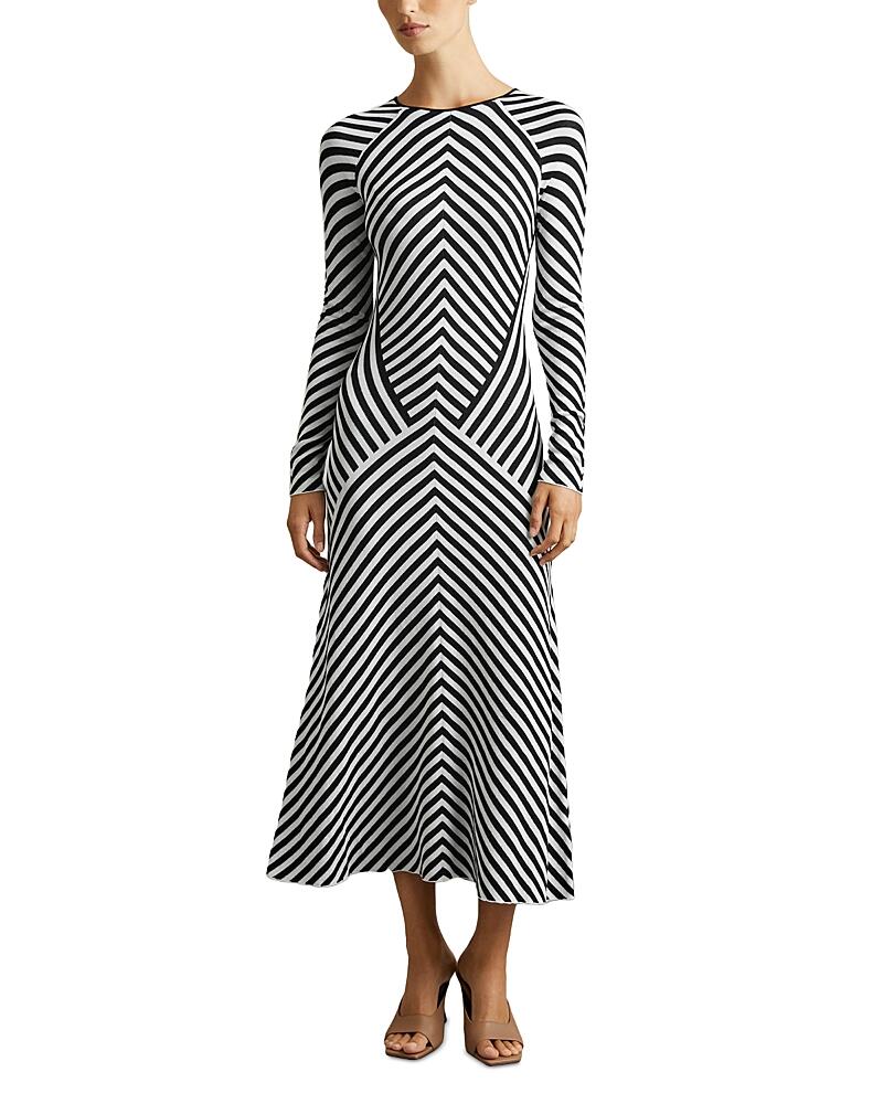 Reiss Kali Stripe Knit Midi Dress Cover