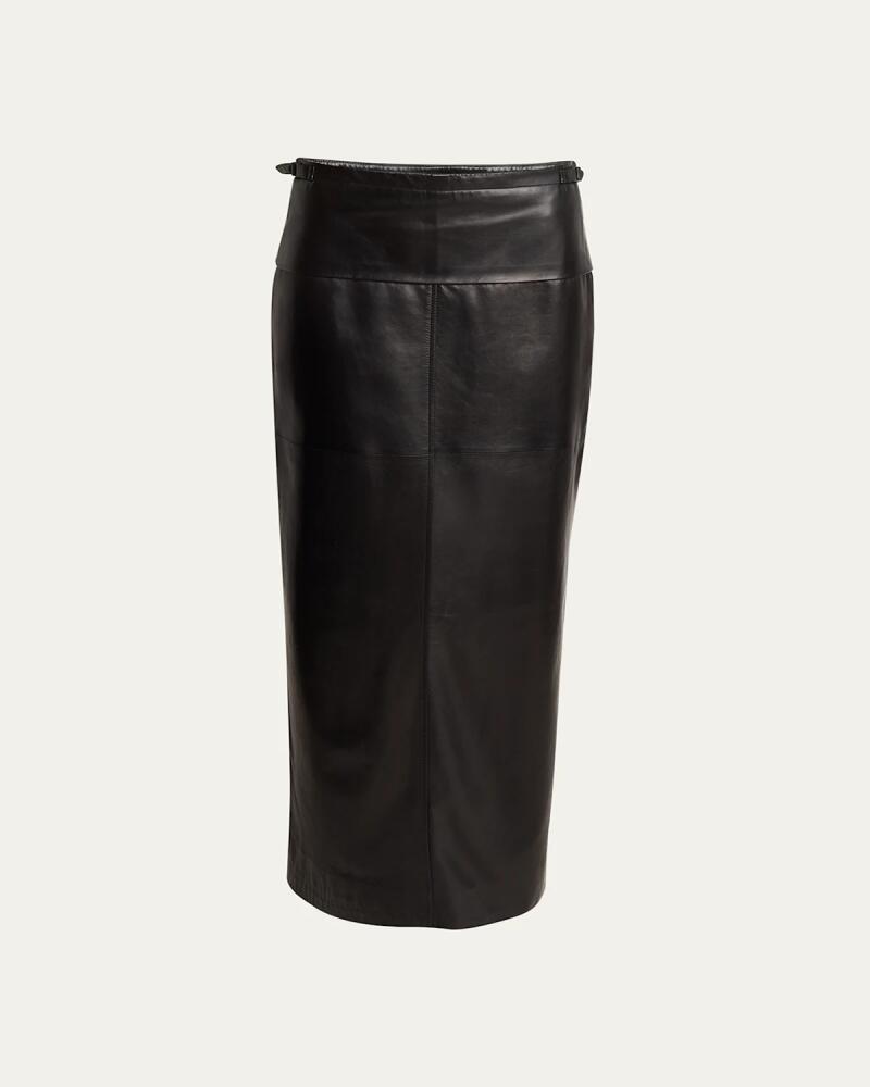 Proenza Schouler Adriana Paper Leather Maxi Skirt Cover